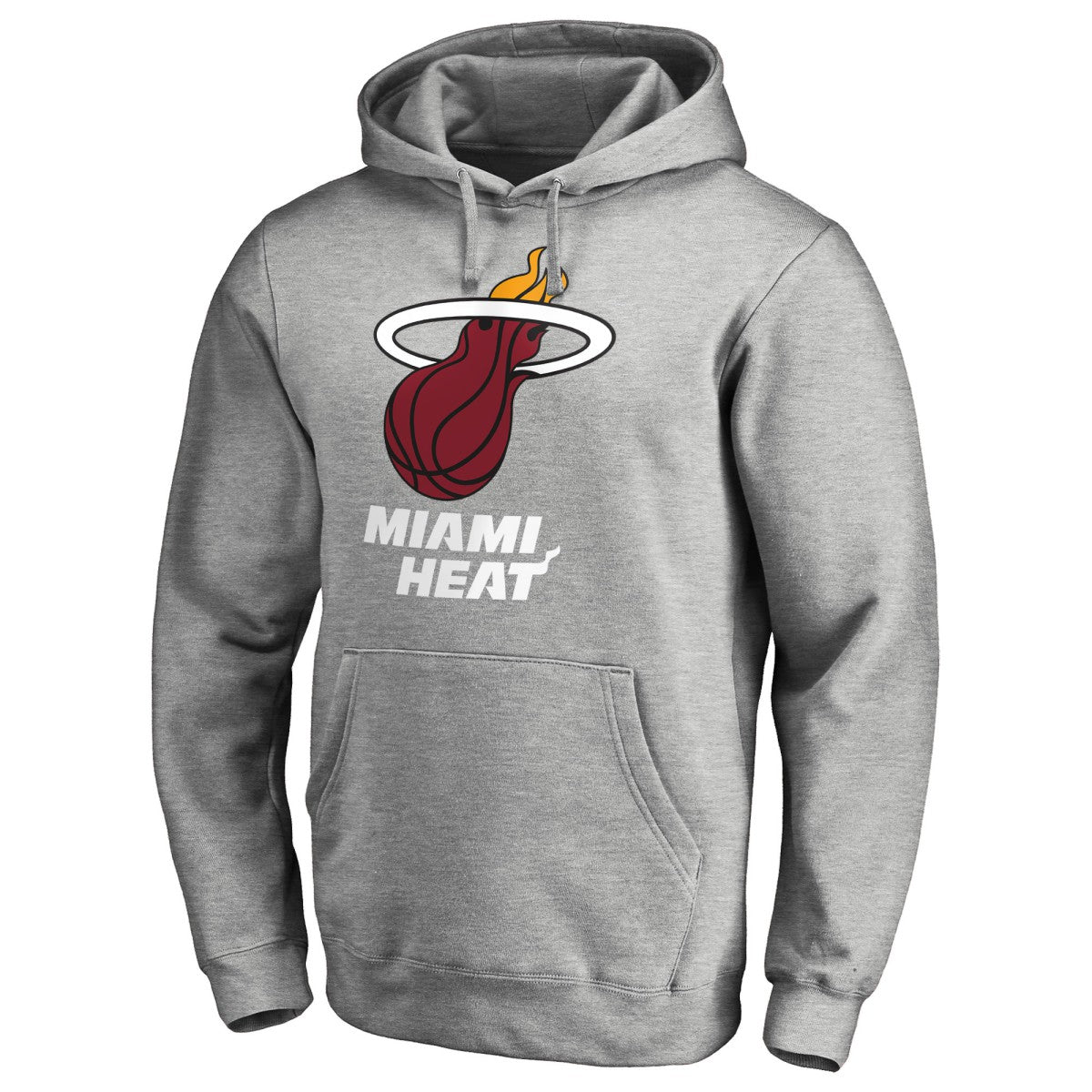 Heather Gray Miami Heat Primary Logo Pullover Hoodie | NBA