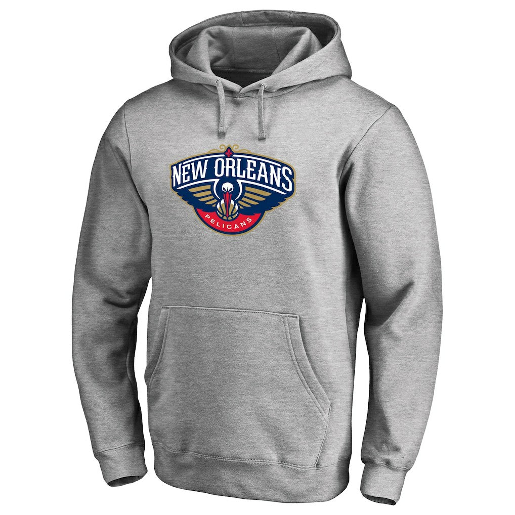 Heather Gray New Orleans Pelicans Primary Logo Pullover Hoodie | NBA