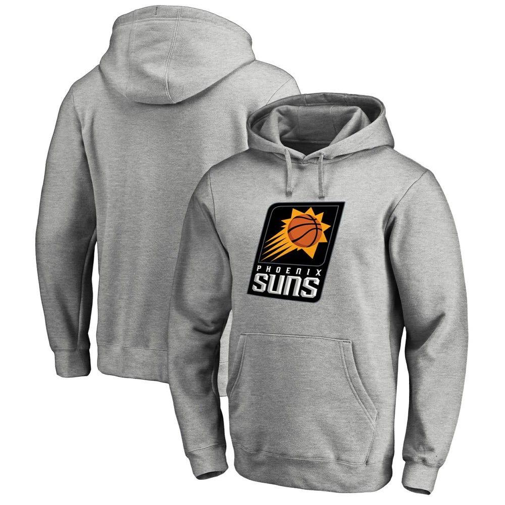 Heather Gray Phoenix Suns Primary Logo Pullover Hoodie | NBA