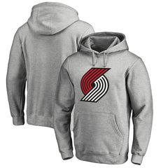 Heather Gray Portland Trail Blazers Primary Logo Pullover Hoodie | NBA