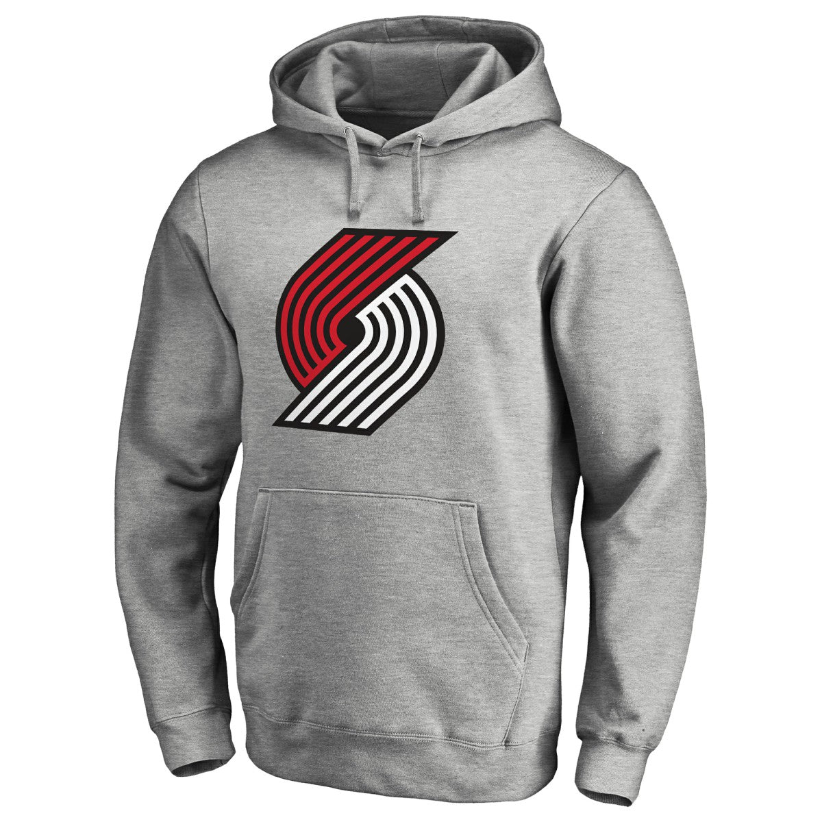 Heather Gray Portland Trail Blazers Primary Logo Pullover Hoodie | NBA