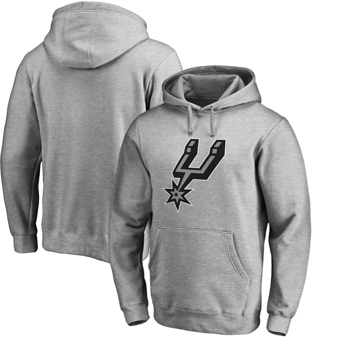 Heather Gray San Antonio Spurs Primary Logo Pullover Hoodie | NBA
