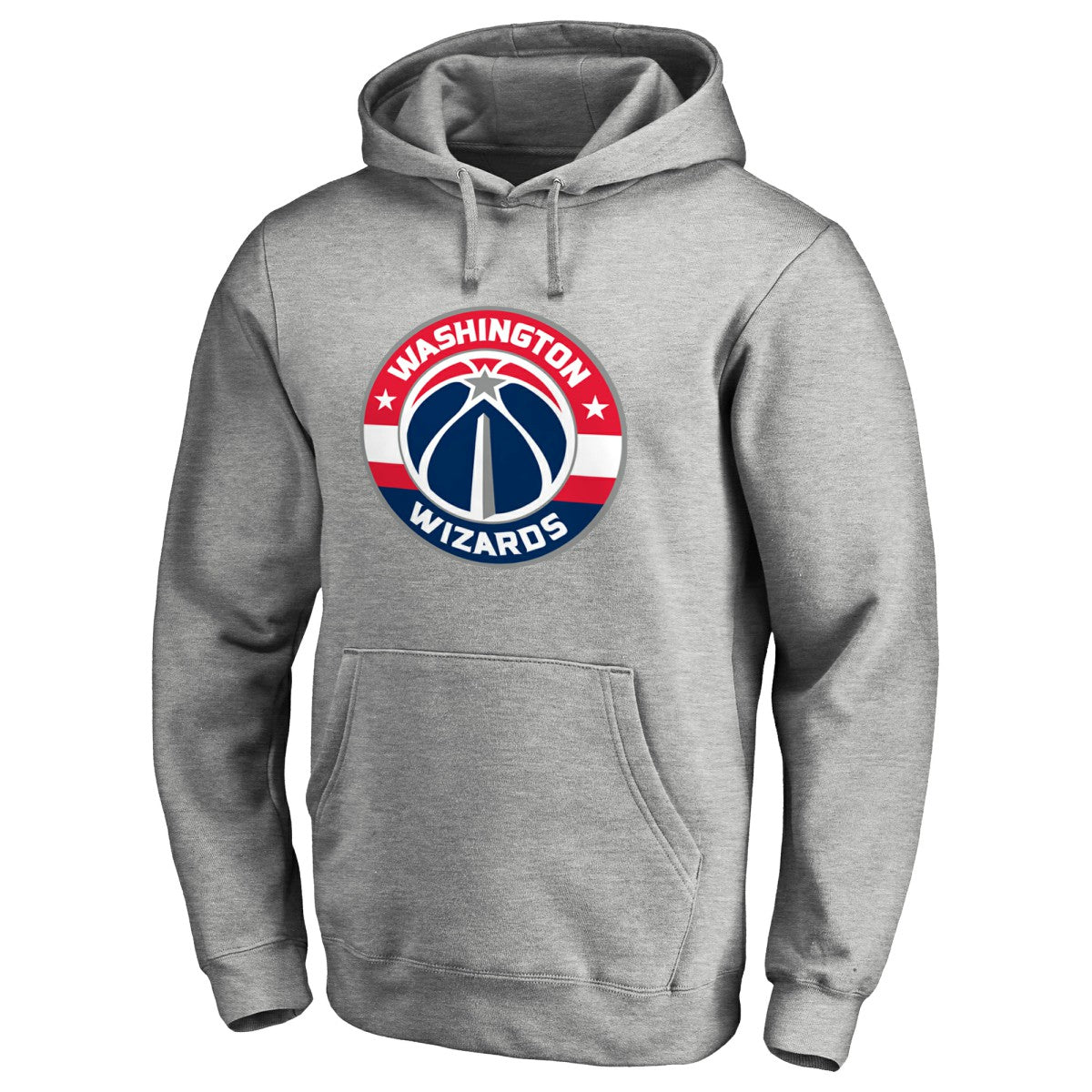 Heather Gray Washington Wizards Primary Logo Pullover Hoodie | NBA
