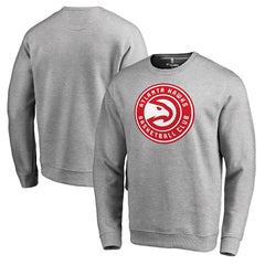 Heathered Gray Atlanta Hawks Primary Logo Sweatshirt | NBA