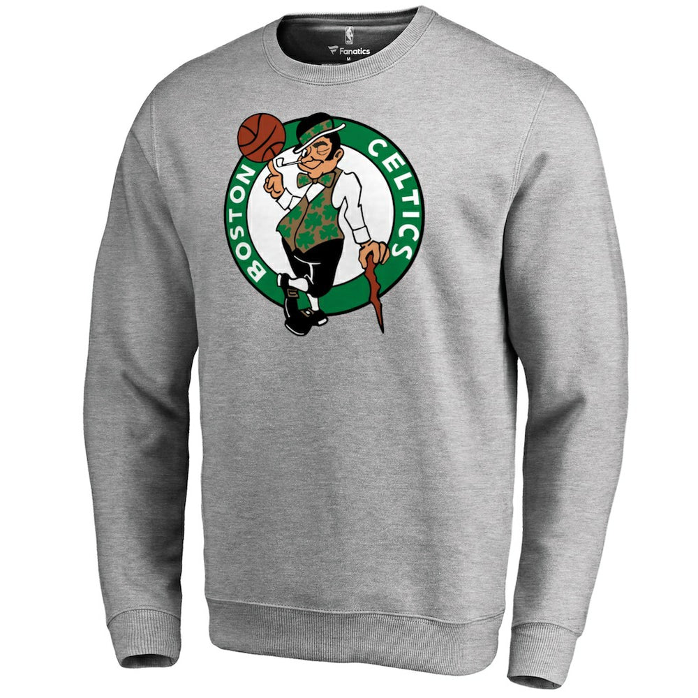 Heathered Gray Boston Celtics Primary Logo Sweatshirt | NBA
