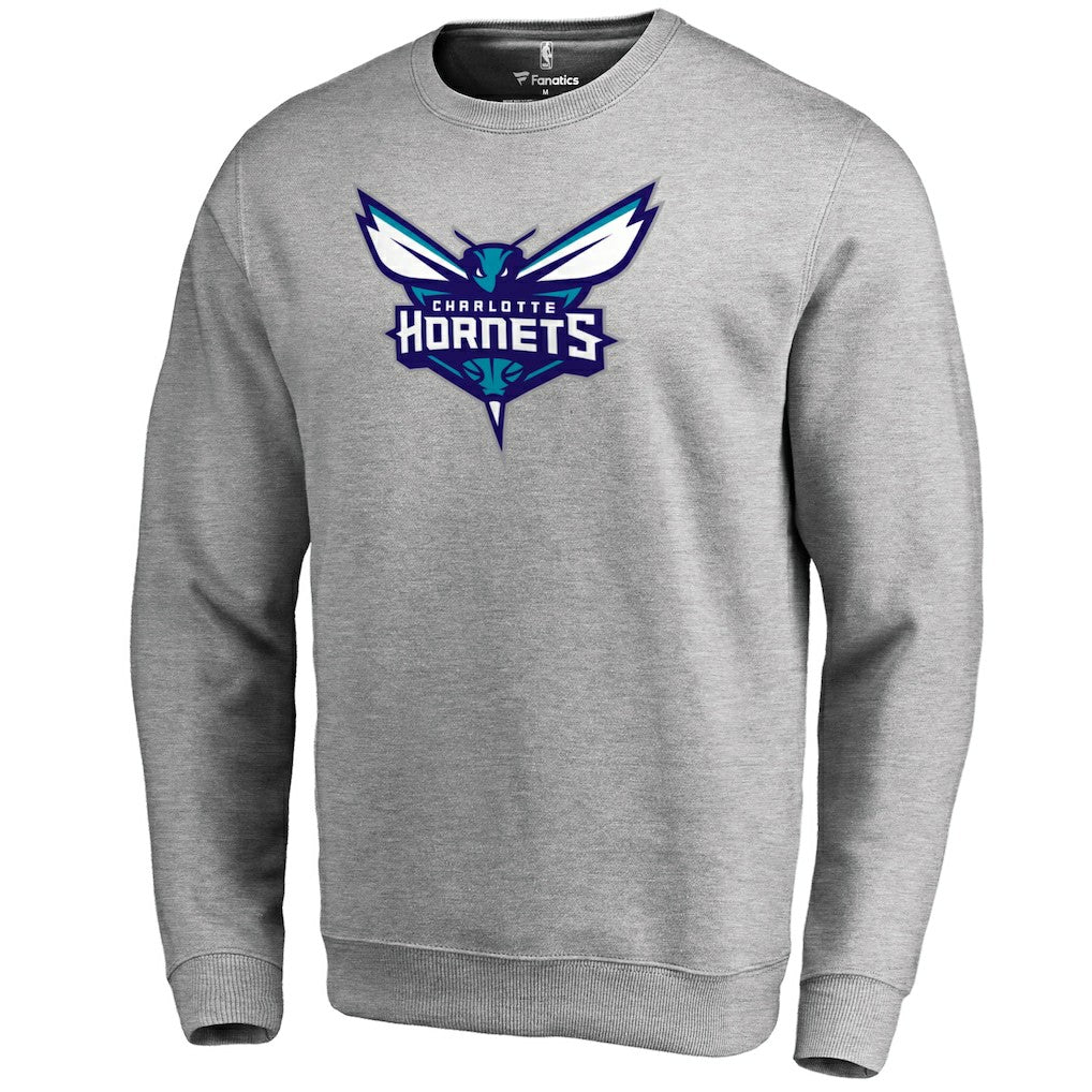 Heathered Gray Charlotte Hornets Primary Logo Sweatshirt | NBA