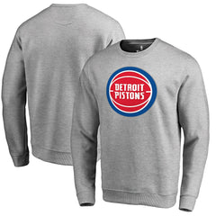 Heathered Gray Detroit Pistons Primary Logo Sweatshirt sale | NBA