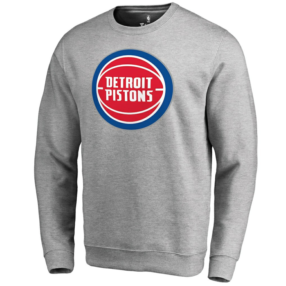Heathered Gray Detroit Pistons Primary Logo Sweatshirt sale | NBA