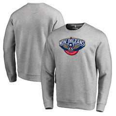 Heathered Gray New Orleans Pelicans Primary Logo Sweatshirt | NBA