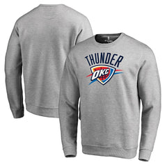 Heathered Gray Oklahoma City Thunder Primary Logo Sweatshirt | NBA