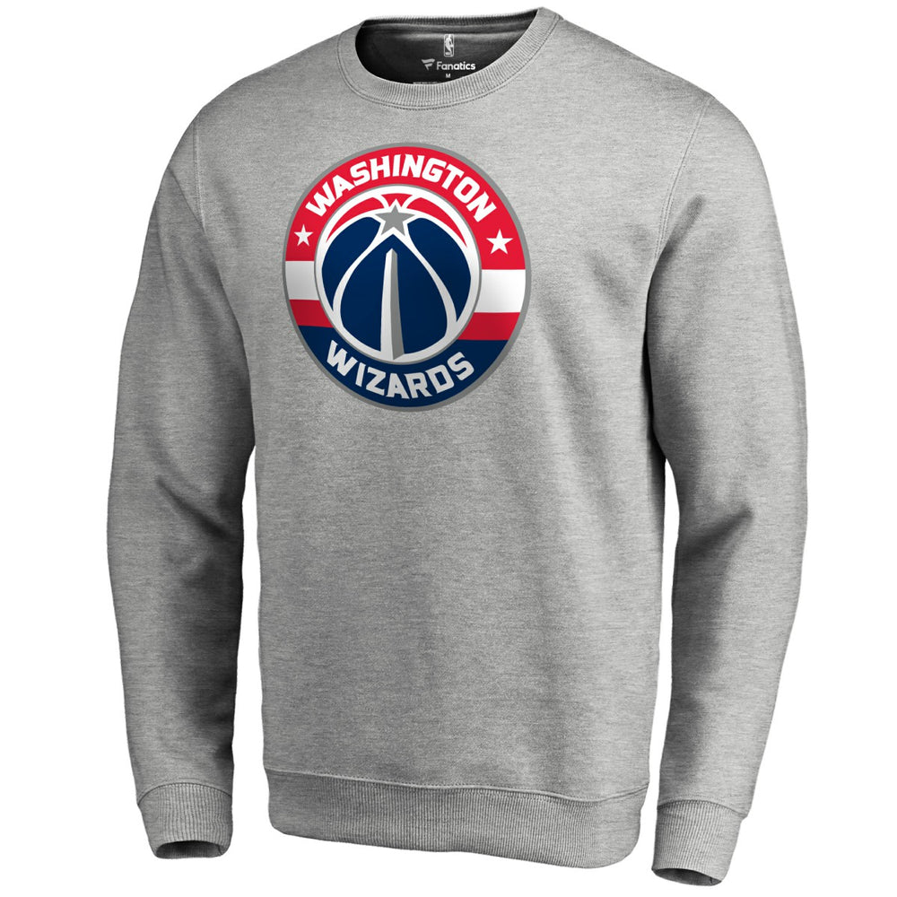 Heathered Gray Washington Wizards Primary Logo Sweatshirt | NBA