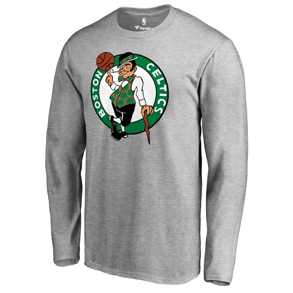 Heather Gray Boston Celtics Primary Logo Long Sleeve T-Shirt | NBA