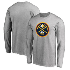 Heather Gray Denver Nuggets Primary Logo Long Sleeve T-Shirt sale | NBA