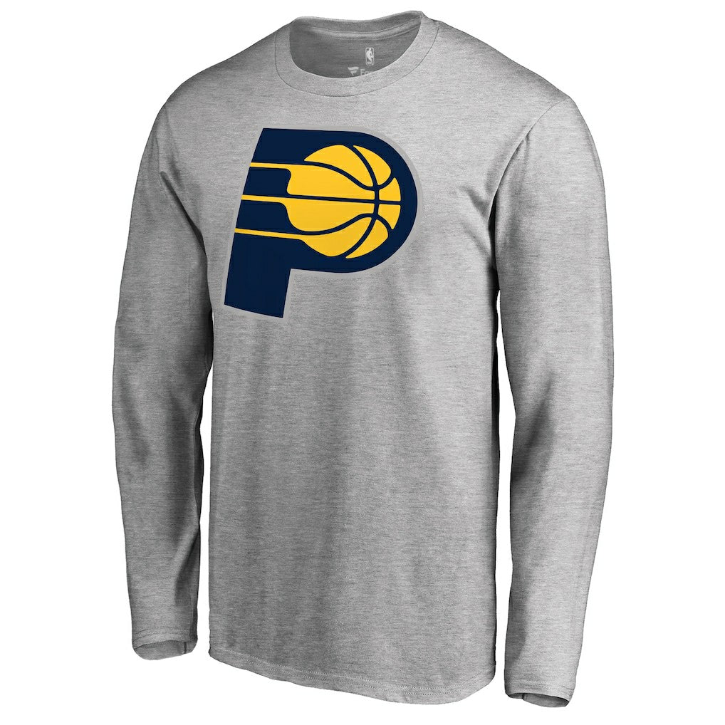Heather Gray Indiana Pacers Primary Logo Long Sleeve T-Shirt | NBA