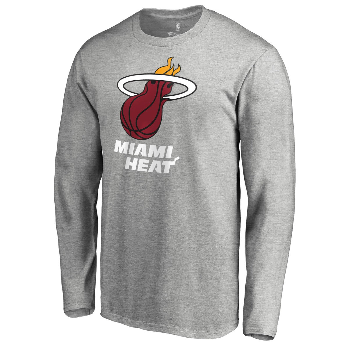 Heather Gray Miami Heat Primary Logo Long Sleeve T-Shirt | NBA