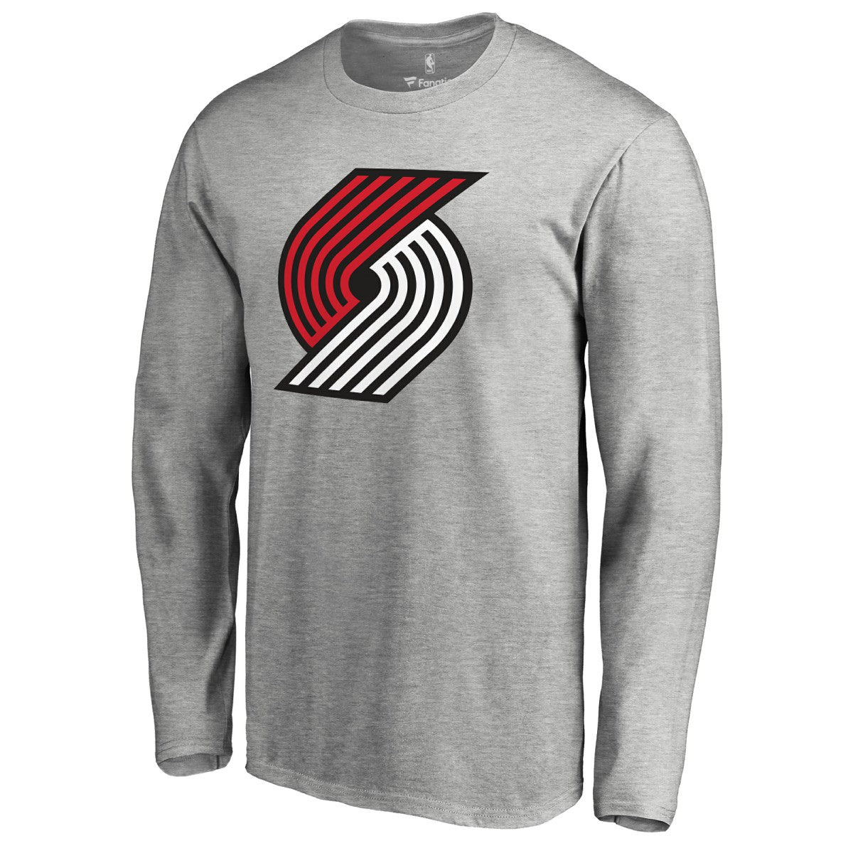 Heather Gray Portland Trail Blazers Primary Logo Long Sleeve T-Shirt | NBA