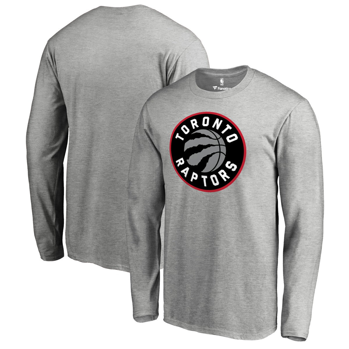 Heather Gray Toronto Raptors Primary Logo Long Sleeve T-Shirt | NBA
