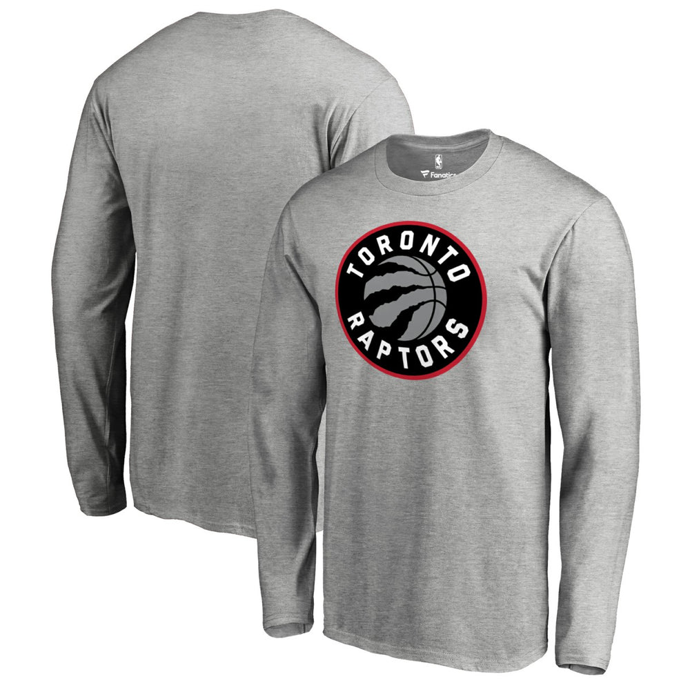 Heather Gray Toronto Raptors Primary Logo Long Sleeve T-Shirt | NBA