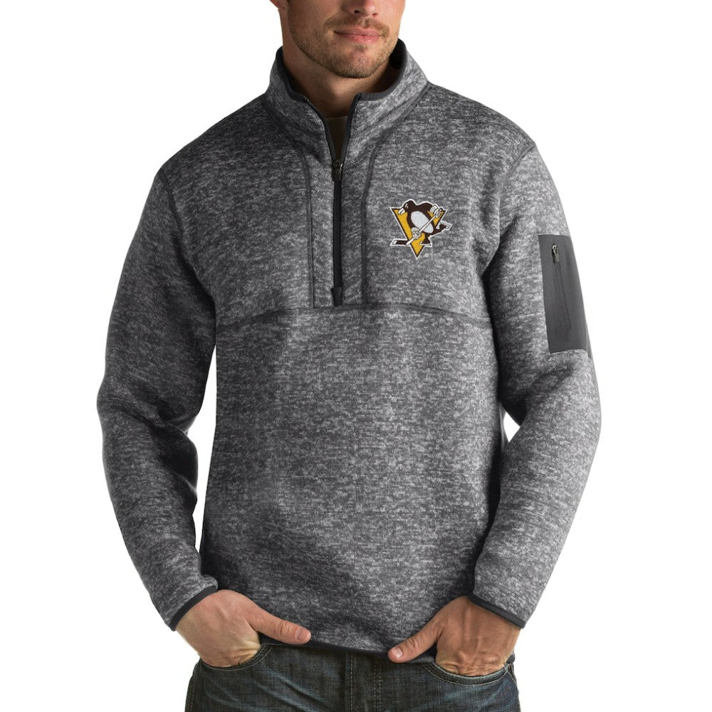 Pittsburgh Penguins Antigua Fortune 1/2-Zip Pullover Jacket -  NHL Pullover