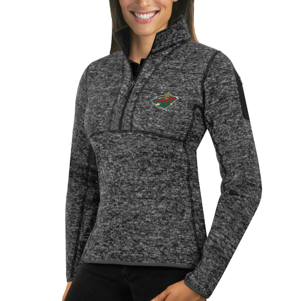 Minnesota Wild Antigua Women's Fortune Half-Zip Sweatshirt -  NHL Sweatshirts
