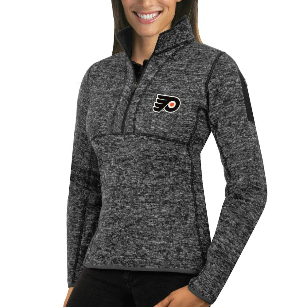 Philadelphia Flyers Antigua Women's Fortune Half-Zip Sweatshirt -  NHL Sweatshirts