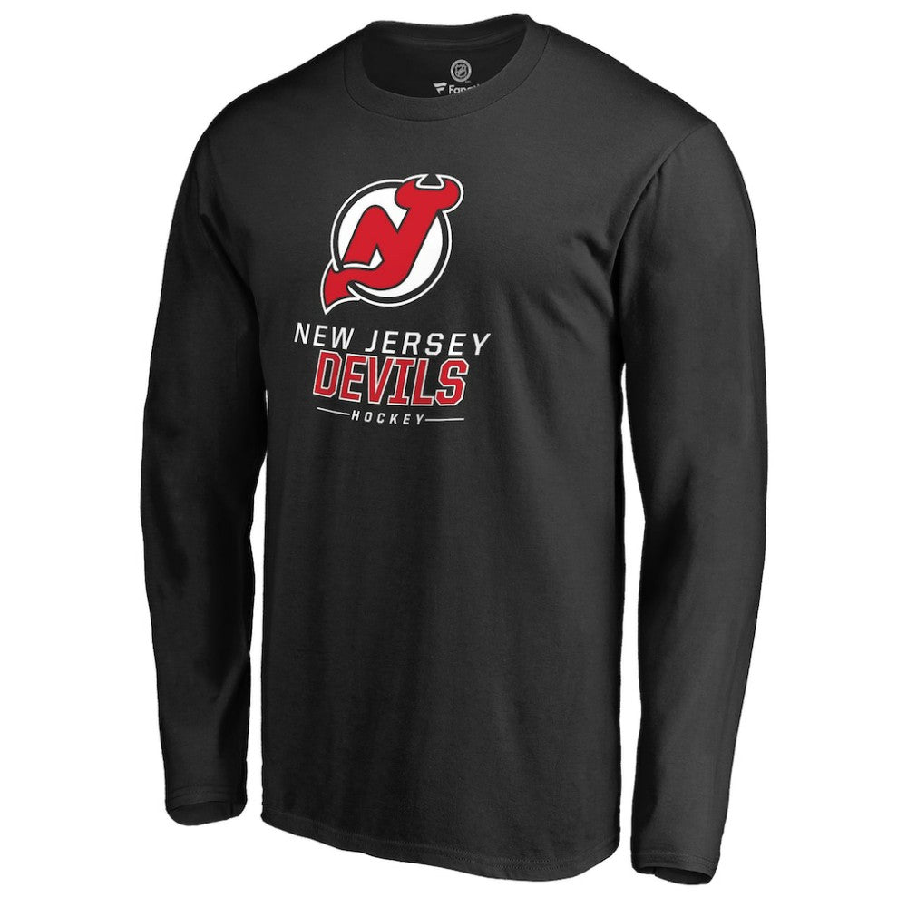 New Jersey Devils Team Lockup Long Sleeve T-Shirt -  NHL T-shirts