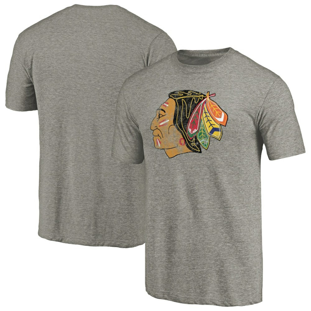 Chicago Blackhawks Throwback Logo 1960-1961 Tri-Blend T-Shirt -  NHL T-shirts