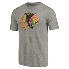 Chicago Blackhawks Throwback Logo 1960-1961 Tri-Blend T-Shirt -  NHL T-shirts