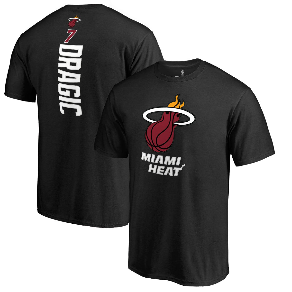 Black Goran Dragic Miami Heat Backer T-Shirt | NBA