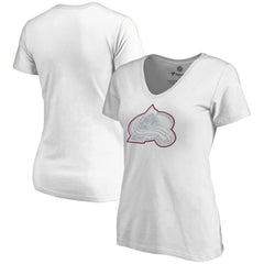 Colorado Avalanche Women's Whiteout V-Neck T-Shirt -  NHL T-shirts