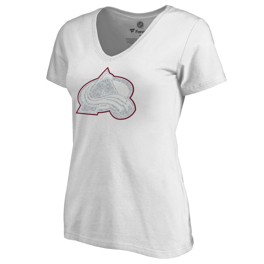 Colorado Avalanche Women's Whiteout V-Neck T-Shirt -  NHL T-shirts