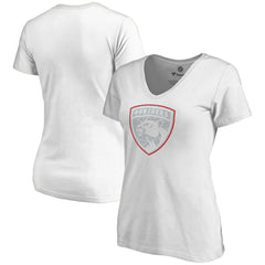 Florida Panthers Women's Whiteout V-Neck T-Shirt -  NHL T-shirts