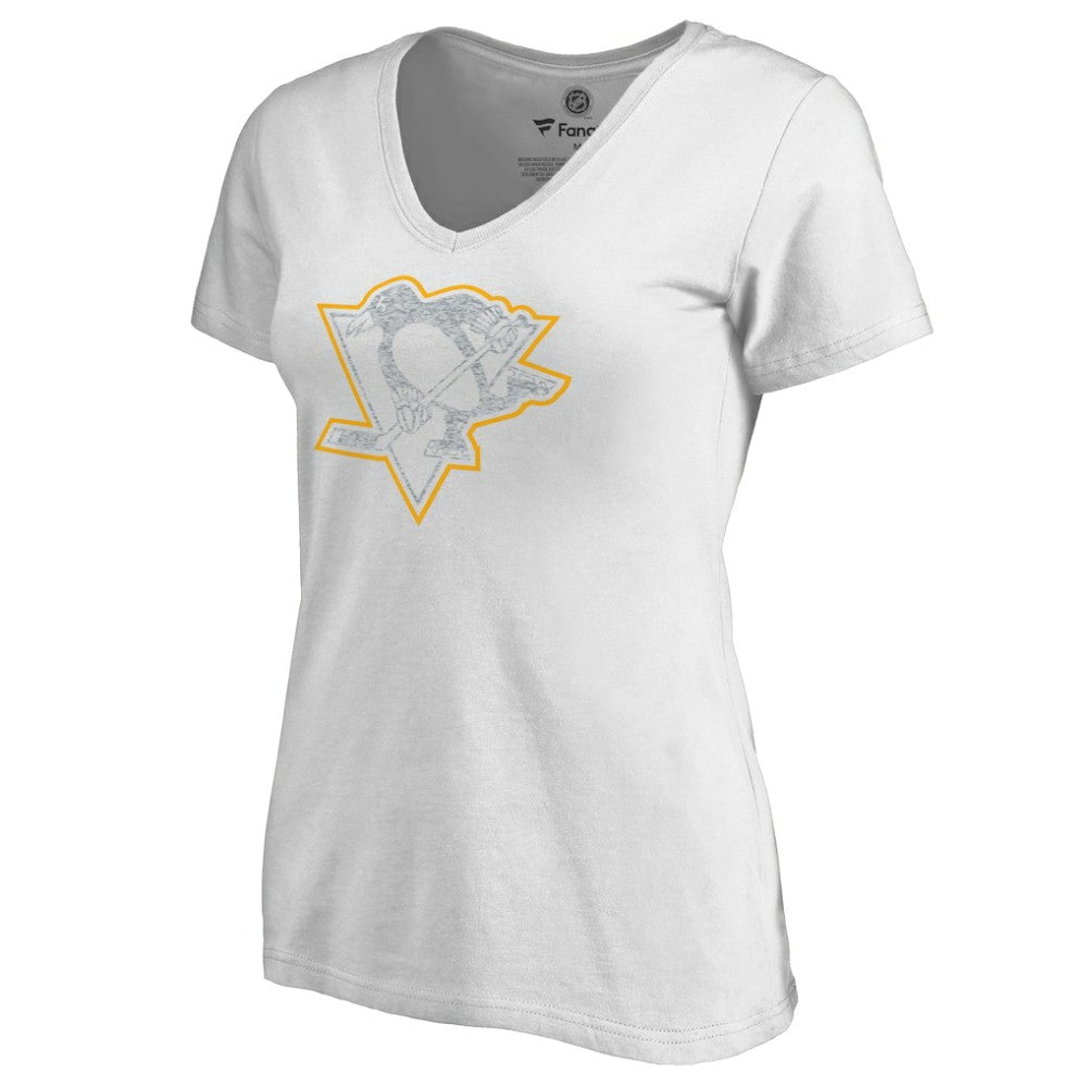 Pittsburgh Penguins Women's Whiteout V-Neck T-Shirt -  NHL T-shirts