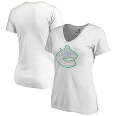 Vancouver Canucks Women's Whiteout V-Neck T-Shirt -  NHL T-shirts
