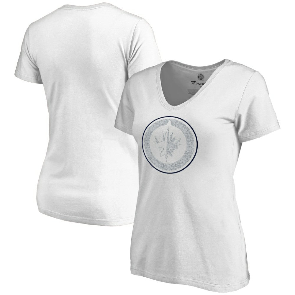 Winnipeg Jets Women's Whiteout V-Neck T-Shirt -  NHL T-shirts