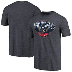 Heather Navy New Orleans Pelicans Distressed Team Logo Tri-Blend T-Shirt | NBA