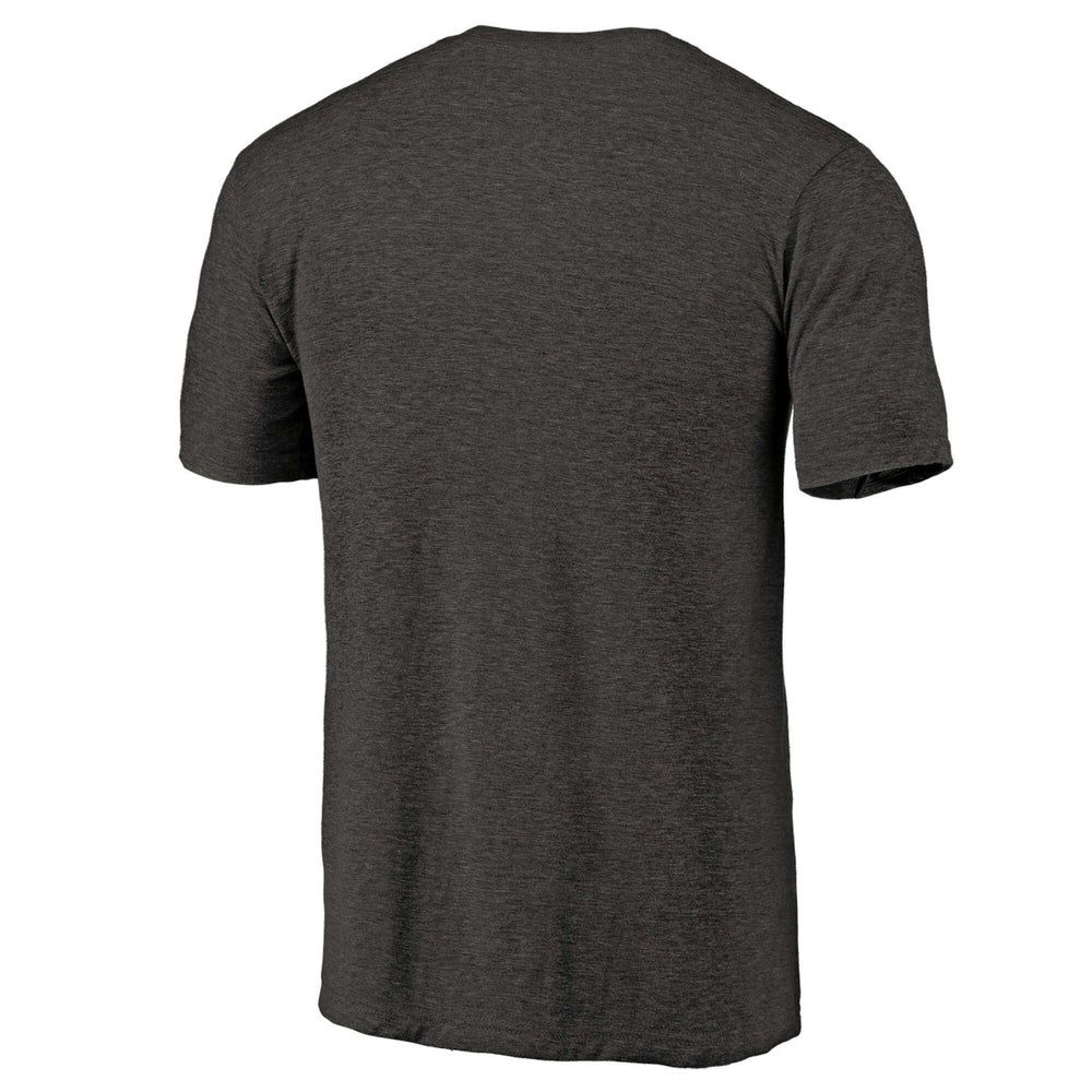 Heather Black Portland Trail Blazers Distressed Team Logo Tri-Blend T-Shirt | NBA