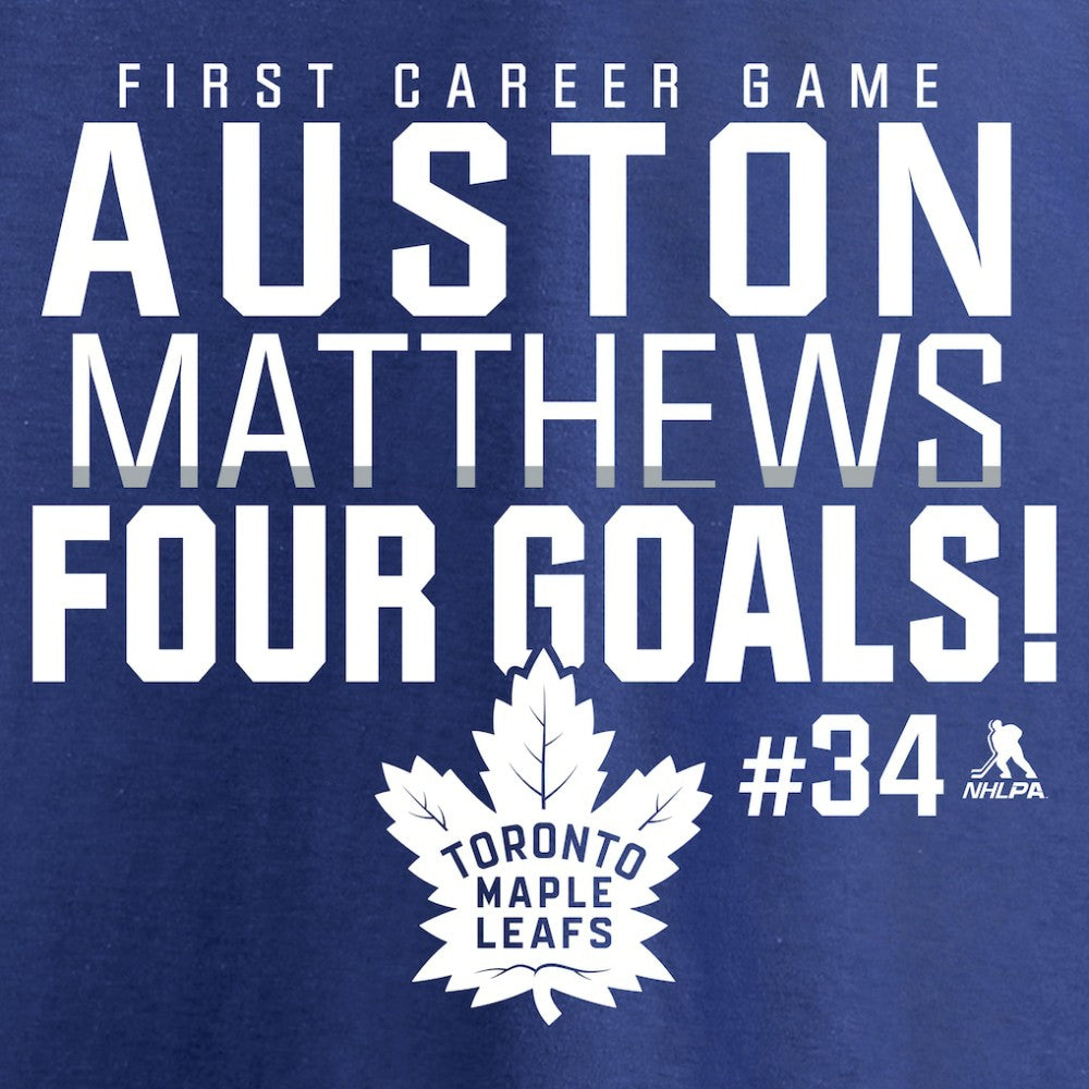 Auston Matthews Toronto Maple Leafs Four Goals T-Shirt -  NHL T-shirts