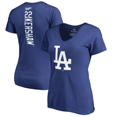 Clayton Kershaw Los Angeles Dodgers Women's Backer Name & Number V-Neck T-Shirt - MLB T-shirts