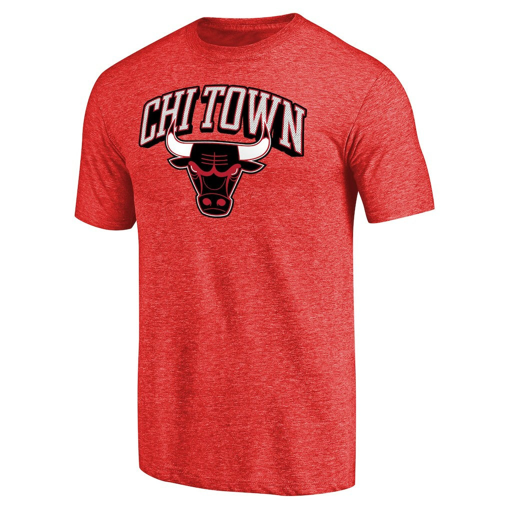 Red Chicago Bulls Hometown Collection Chi Town Tri-Blend T-Shirt sale | NBA