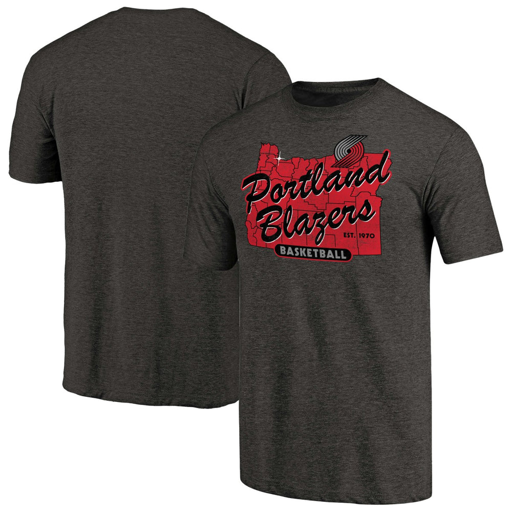 Black Portland Trail Blazers Hometown Collection Old Town 2 Tri-Blend T-Shirt | NBA