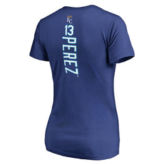 Salvador Perez Kansas City Royals Women's Backer V-Neck T-Shirt - MLB T-shirts