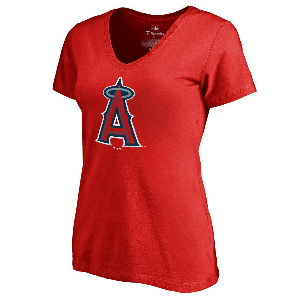 Mike Trout Los Angeles Angels Women's Backer V-Neck T-Shirt - MLB T-shirts