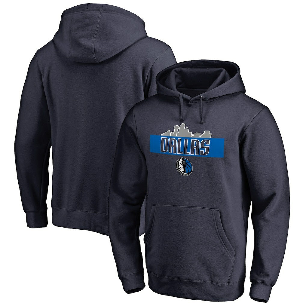 Navy Dallas Mavericks Hometown Collection Skyline Pullover Hoodie sale | NBA