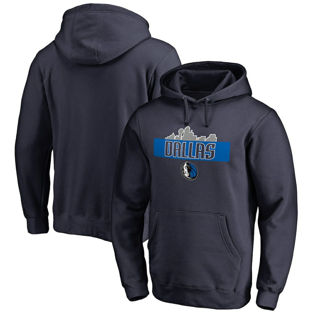 Navy Dallas Mavericks Hometown Collection Skyline Pullover Hoodie sale | NBA