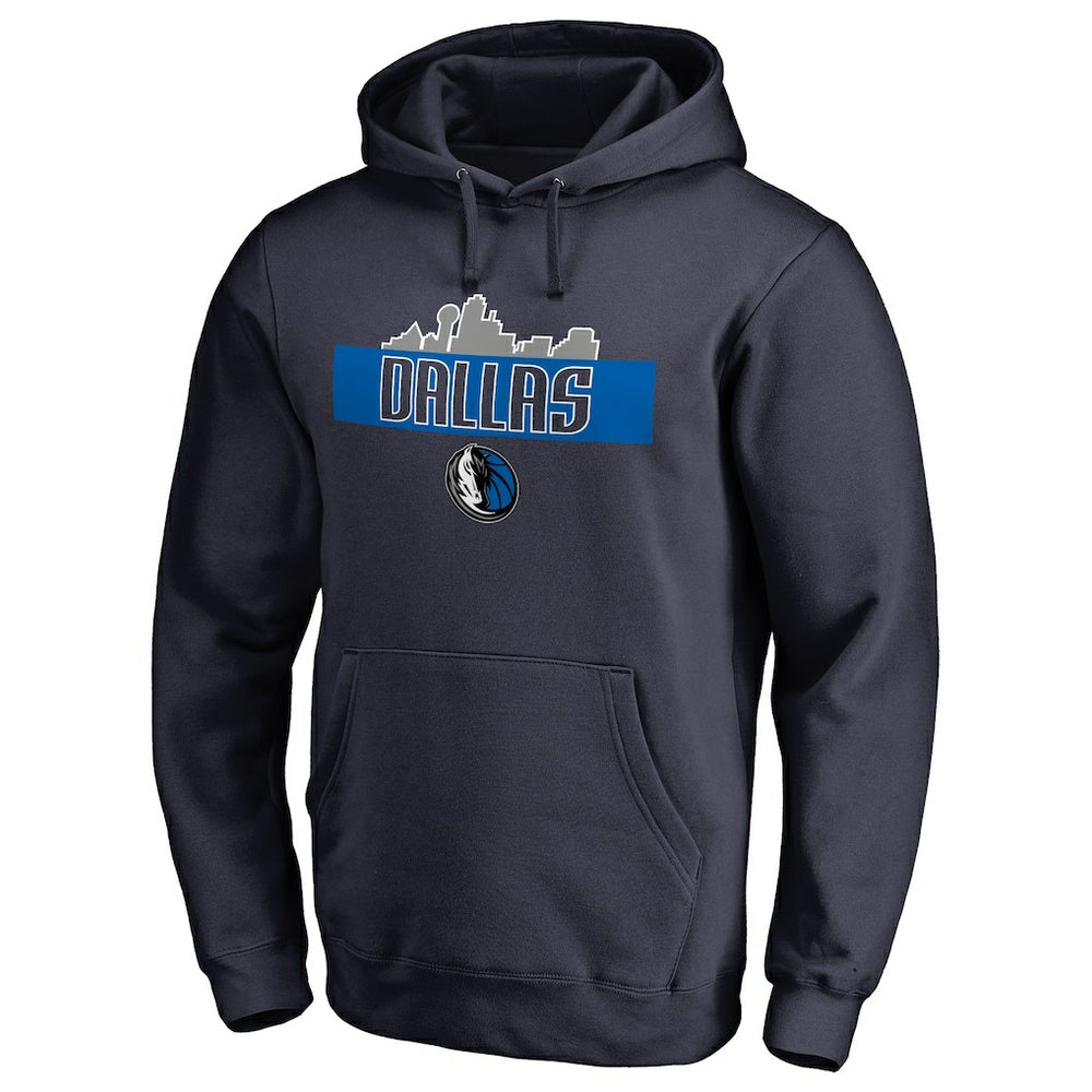 Navy Dallas Mavericks Hometown Collection Skyline Pullover Hoodie sale | NBA