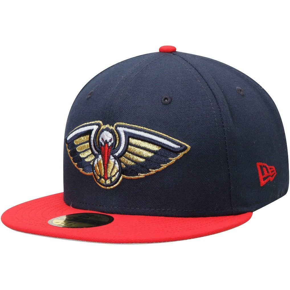 Navy/Red New Orleans Pelicans Team Color 2Tone 59FIFTY Fitted Hat | NBA
