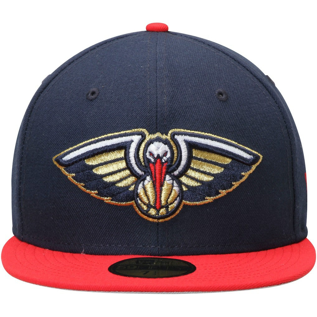 Navy/Red New Orleans Pelicans Team Color 2Tone 59FIFTY Fitted Hat | NBA