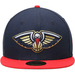 Navy/Red New Orleans Pelicans Team Color 2Tone 59FIFTY Fitted Hat | NBA
