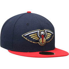 Navy/Red New Orleans Pelicans Team Color 2Tone 59FIFTY Fitted Hat | NBA
